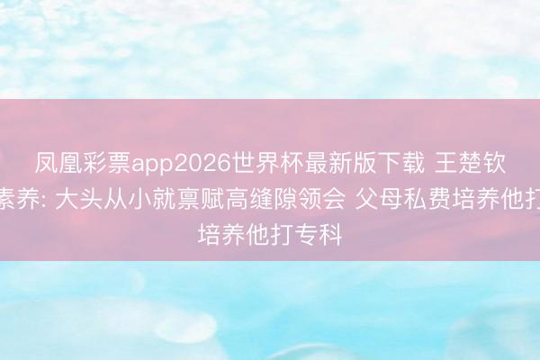 凤凰彩票app2026世界杯最新版下载 王楚钦发蒙素养: 大头从小就禀赋高缝隙领会 父母私费培养他打专科