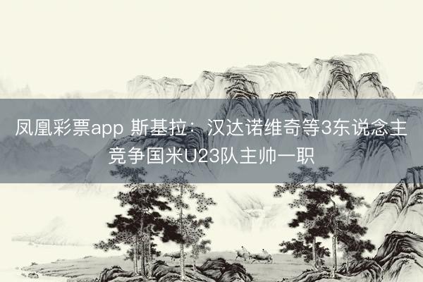 凤凰彩票app 斯基拉：汉达诺维奇等3东说念主竞争国米U23队主帅一职