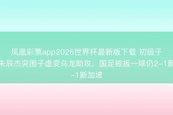 凤凰彩票app2026世界杯最新版下载 初级子虚！朱辰杰突围子虚变乌龙助攻，国足被扳一球仍2-1新加坡