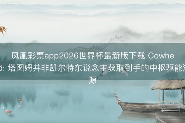 凤凰彩票app2026世界杯最新版下载 Cowherd: 塔图姆并非凯尔特东说念主获取到手的中枢驱能源
